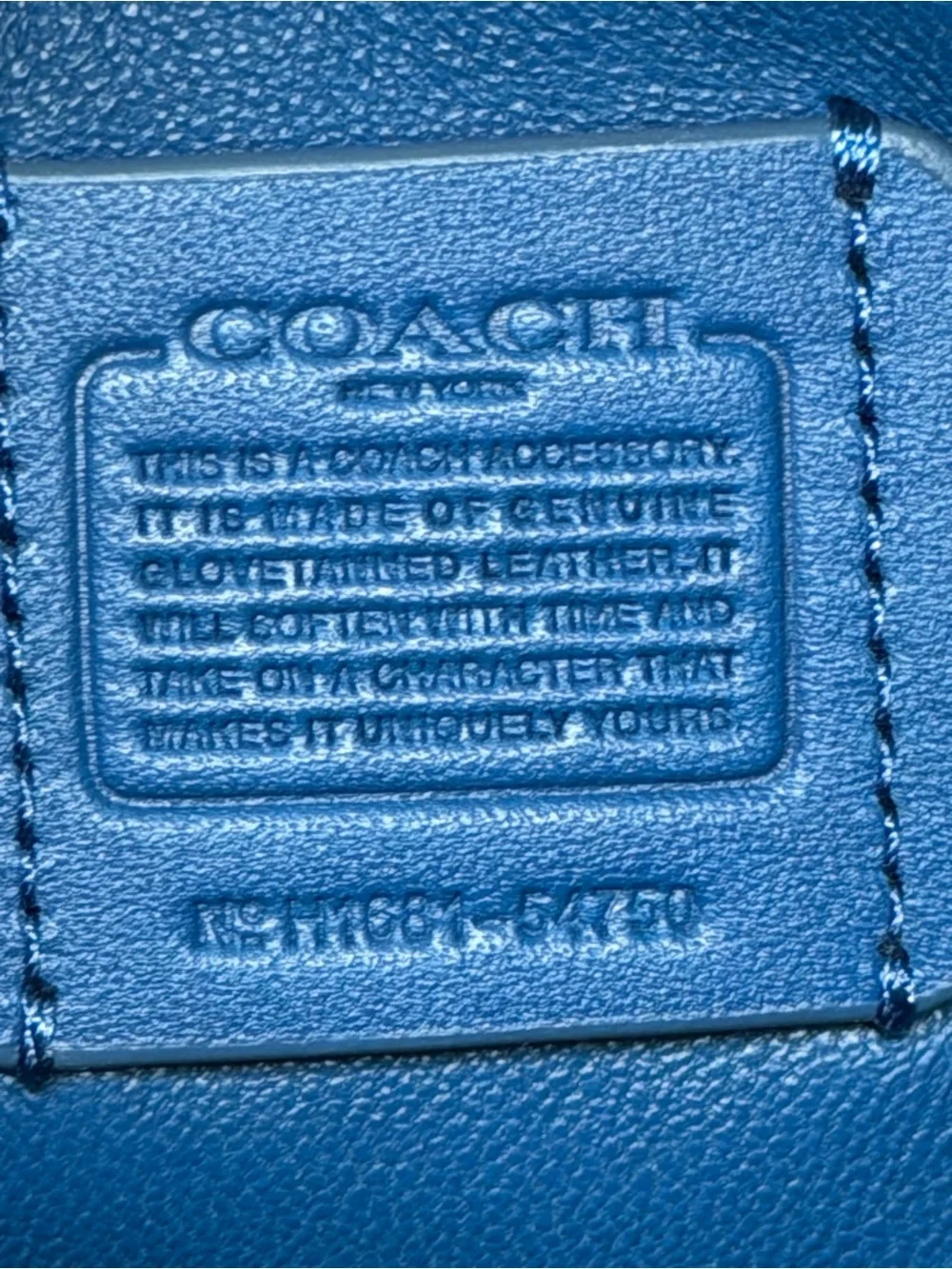 Coach Nolita Blue Leather Pochette
